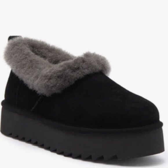 UGG Nita Black Suede Platform Slipper Sz: 7 - Picture 1 of 11